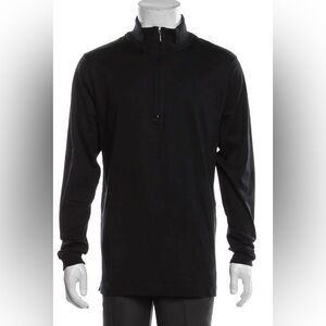 Left Coast Tee Quarter Zip Black Sweater Shirt size XL